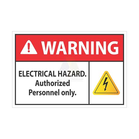 Anne Print Solutions® Warring Electric Hazard Stickers for Door ...