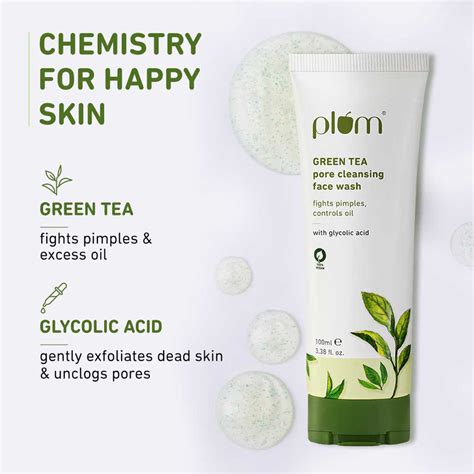 Buy Green Tea Pore Cleansing Face Wash for Pimples – Plum