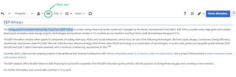 Link para um site externo - energypedia