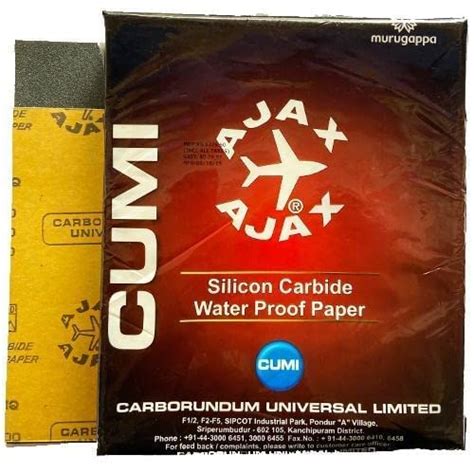 CUMI (AJAX) SILICON CARBIDE WATER PROOF PAPER, POLISHING PAPER (230 X ...
