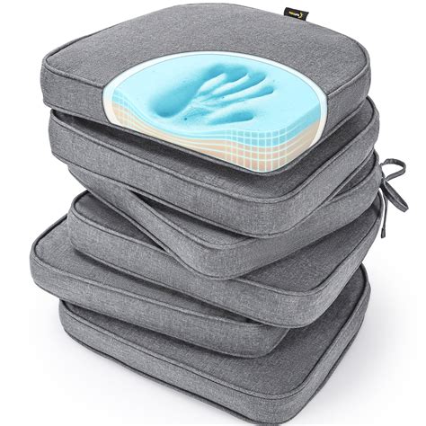 SUNROX Gel Memory Foam Chair Cushions, FadeShield Water-, Stain ...