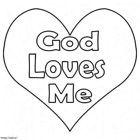 God Loves Me 9 coloring page