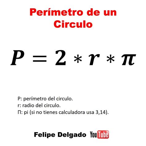 Fórmula del Perímetro de un Círculo