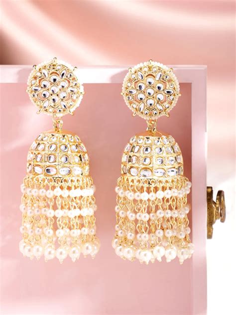 Shop Exquisite Collection of Gold Plated Jhumka Earrings – Rubans