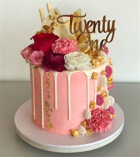Female 21st Birthday Cake