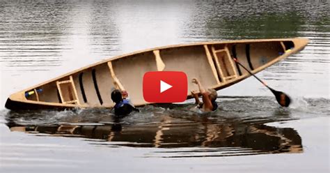 Image result for Capsized Canoe Self-Rescue