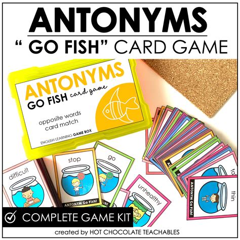 Antonym & Opposite Words Card Game - GO FISH - Vocabulary Building | Made By Teachers