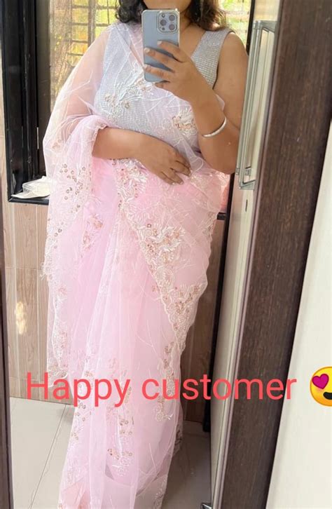Amazing Designer Net Embroidery Work Saree For Women – urban-trend.co.in