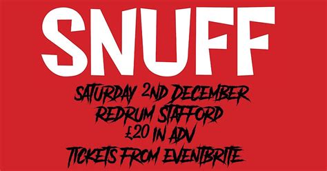 Snuff Plus Support, Redrum, Stafford, 2 December 2023 | AllEvents