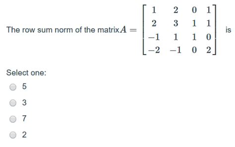Image result for Matrix Sum Norm Calculator