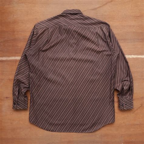 Balenciaga 90s Vintage Balenciaga Brown Stripe Shirt Very Rare Luxury ...