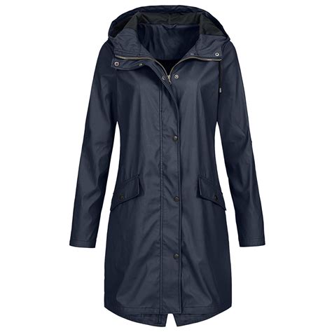 Frostluinai Casual Lightweight Waterproof, Rain Coats (Women's L ...