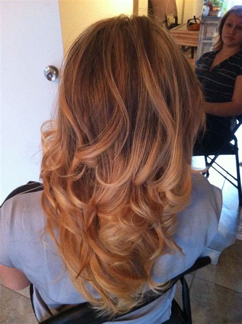 Ombré hair by Ashley Vee | Carmel brown hair, Hair, Long hair styles
