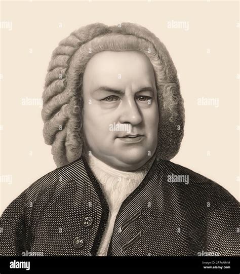 Johann Sebastian Bach, 1685 - 1750, German composer, digital edited ...