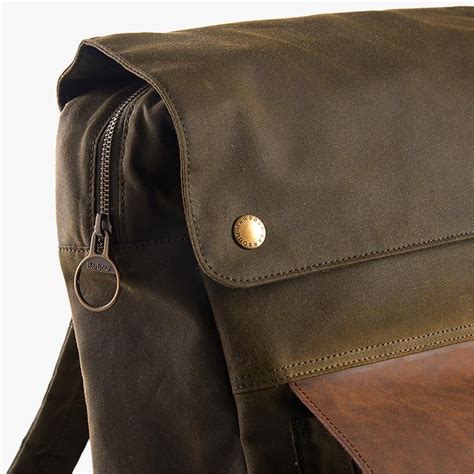 Barbour Wax Cotton Urban Backpack, Olive