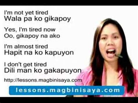 Learn Cebuano or Bisaya - Are you tired? - YouTube
