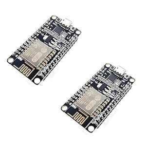 PAMEENCOS 2 pcs NodeMCU V3 ESP8266 Serial Module CP2102 ESP-12E WiFi ...