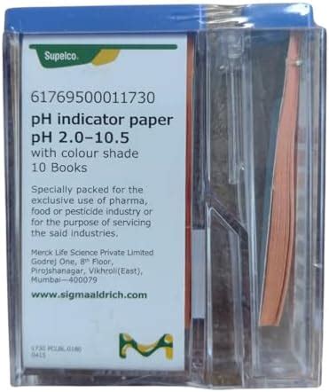 MERCK pH Indicator Paper pH 2.0 to 10.5 PH Indicator Papers Full Range ...