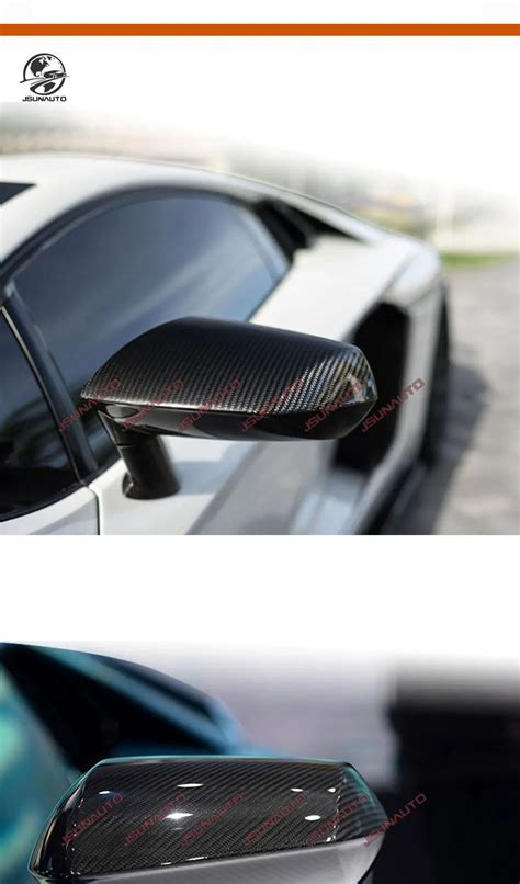 For Lamborgini Aventador OEM Dry Carbon Fiber Side Mirror Frame Caps ...