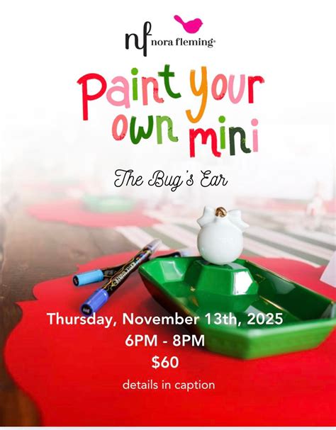 Paint Your Own Mini Nora Fleming, 110 South Main St, Elizabethtown, KY ...