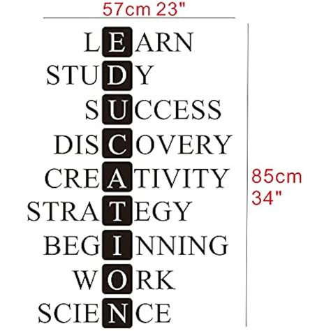 Motivational Education Wall Decal - Education Quote Vinyl Art