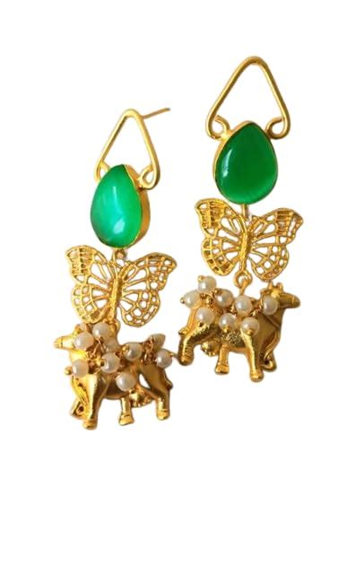 Buy Handmade Indian Pearl Drop Earrings for Women, Girls Jewelry at ...