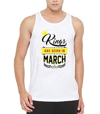 American noti White Color Cotton Regular fit Printed Sleeveless Vest ...