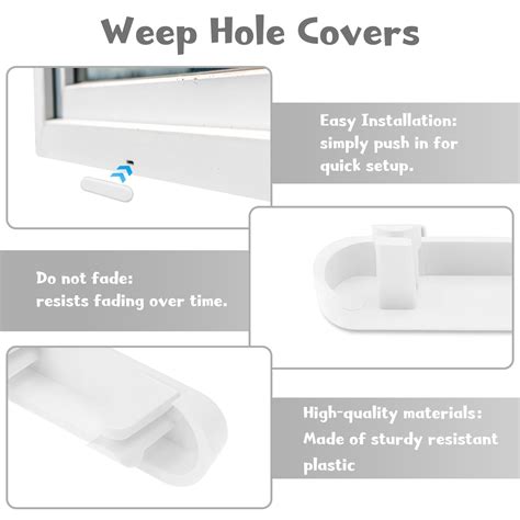 20 Pcs Weep Hole Covers Window Drainage Cover Caps Window Sill End Caps ...