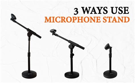 Softline Pro Mic Stand for Singing, Table Top Microphone Stand with ...