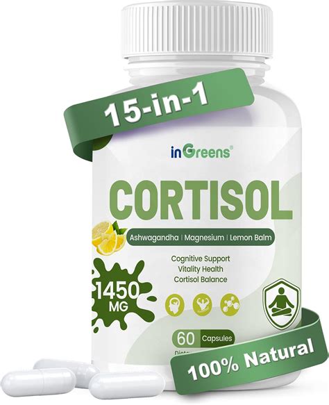 Amazon.com: inGreens Cortisol Supplement, 15-in-1 Cortisol Manager with Ashwagandha, L-Theanine ...