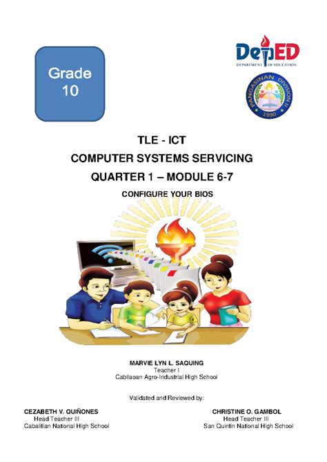 G10 TLE-ICT Quarter 1 Module 6-7: BIOS Configuration Guide - Studocu