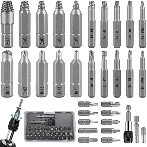 Serplex® 33PCS Screw Extractor Remover Tool Set, Stripped Bolt and ...