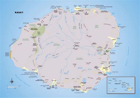 Large Kauai Island Maps for Free Download and Print | High-Resolution ...