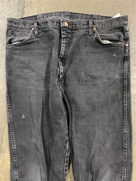 Vintage Vintage 1990s Wrangler Distressed Black Denim Jeans 25247 | Grailed