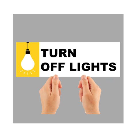 indnone® Turn Off Lights sign board signage for School,Collage,Office ...