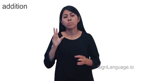 How to Sign the Addition in Sign Language 的图像结果