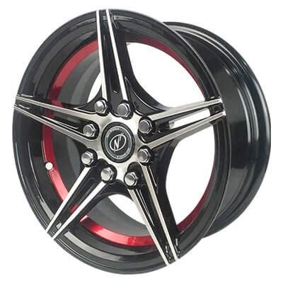 NEO WHEELS ATLAS 13" X 5" BMUCR Alloy Wheels (Set of 4 Wheels) : Amazon ...