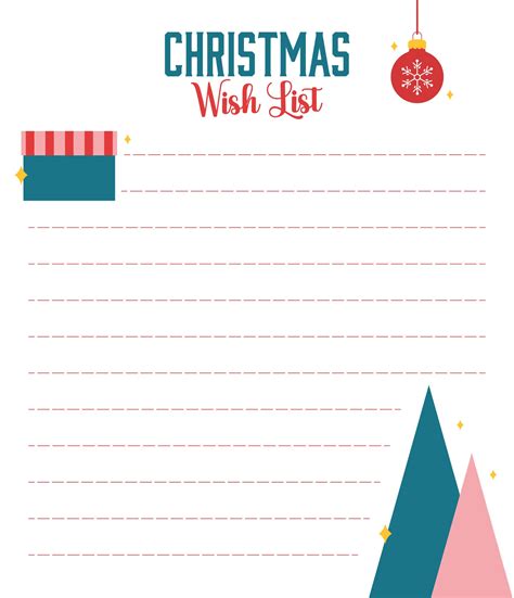 Free Christmas Wish List Printable
