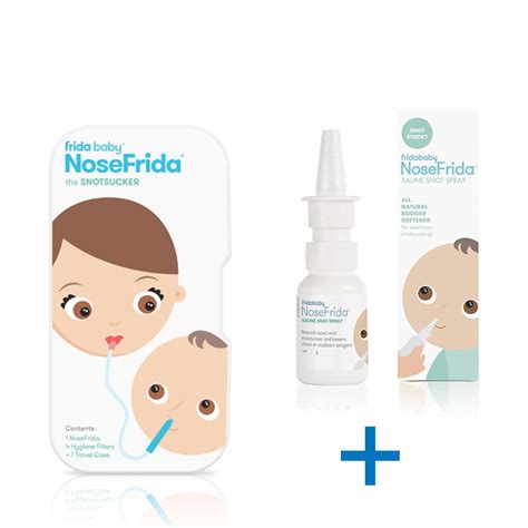 Nosefrida The Snot Sucker Saline Kit ( Nose Frida Nasal Aspirator ...