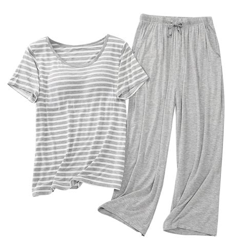Miluxas Soft Womens Pajama Sets Clearance Cotton Long Sleeve Pj Sets ...