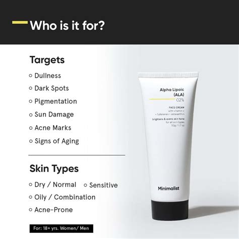 Buy ALPHA LIPOIC (ALA) WITH VITAMIN C 2% BRIGHTENING CREAM FOR BRIGHT ...