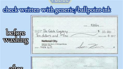 Image result for Check Washing Example