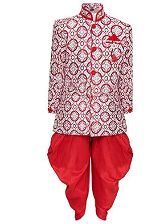 Buy AJ Dezines Boys Dhoti Sherwani Set for Kids (606_RED_1) at Amazon.in
