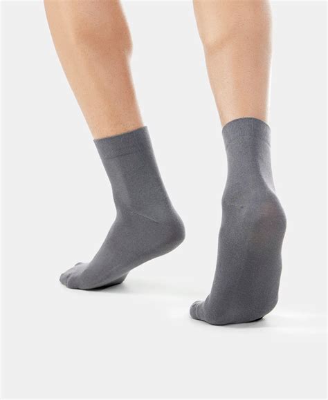 Buy Modal Cotton Ankle Length Socks with StayFresh Treatment - Gunmetal ...