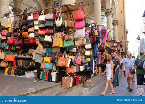 Florence Market Selling Leather Goods Editorial Stock Photo - Image of ...