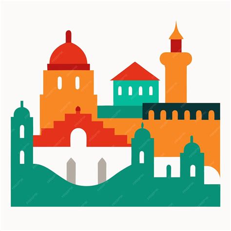 Andalusia city illustration on white background | Premium AI-generated ...