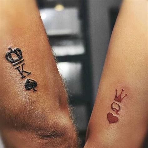 couple tattoo ideas king and queen