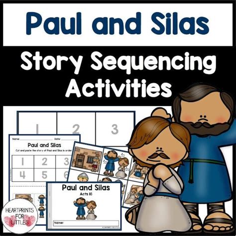 Paul and Silas in Prison Bible Story Sequencing Activities for - Etsy ...