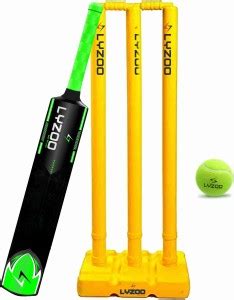 Lyzoo Heavy PVC/ Plastic Cricket Bat And Wickets Full Size Cricket Kits ...