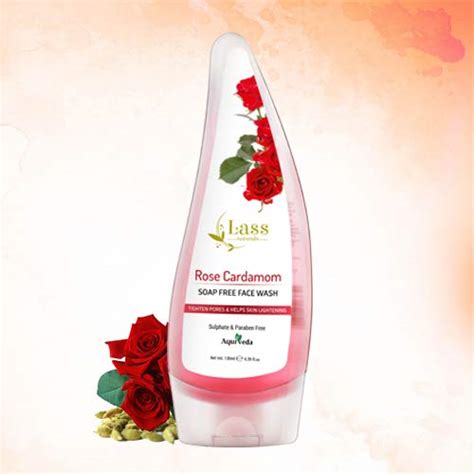 Lass Naturals Rose & Cardamom Soap-Free Face Wash With Natural ...
